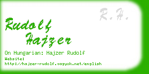 rudolf hajzer business card